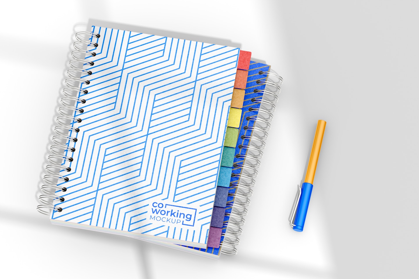 Notebook with Dividers Mockup