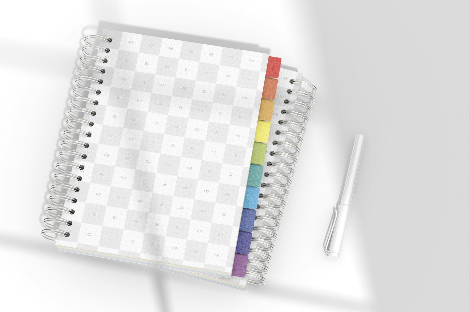 Notebook with Dividers Mockup