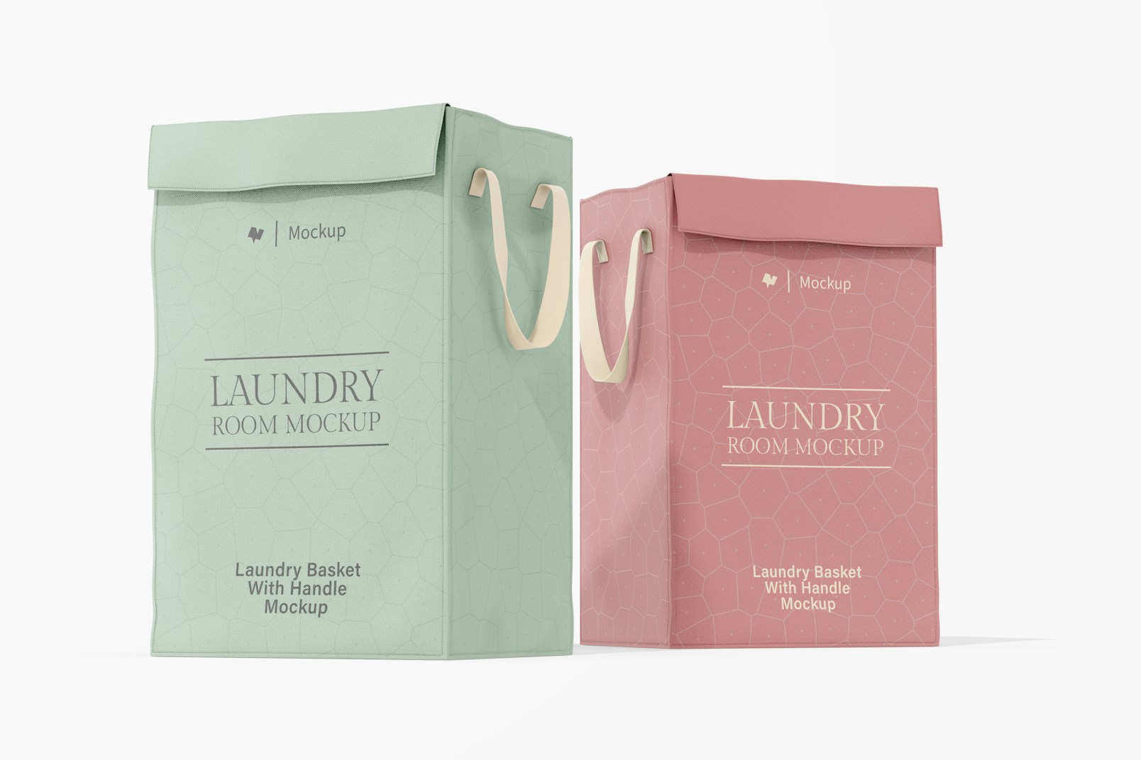Laundry Baskets with Handle Mockup
