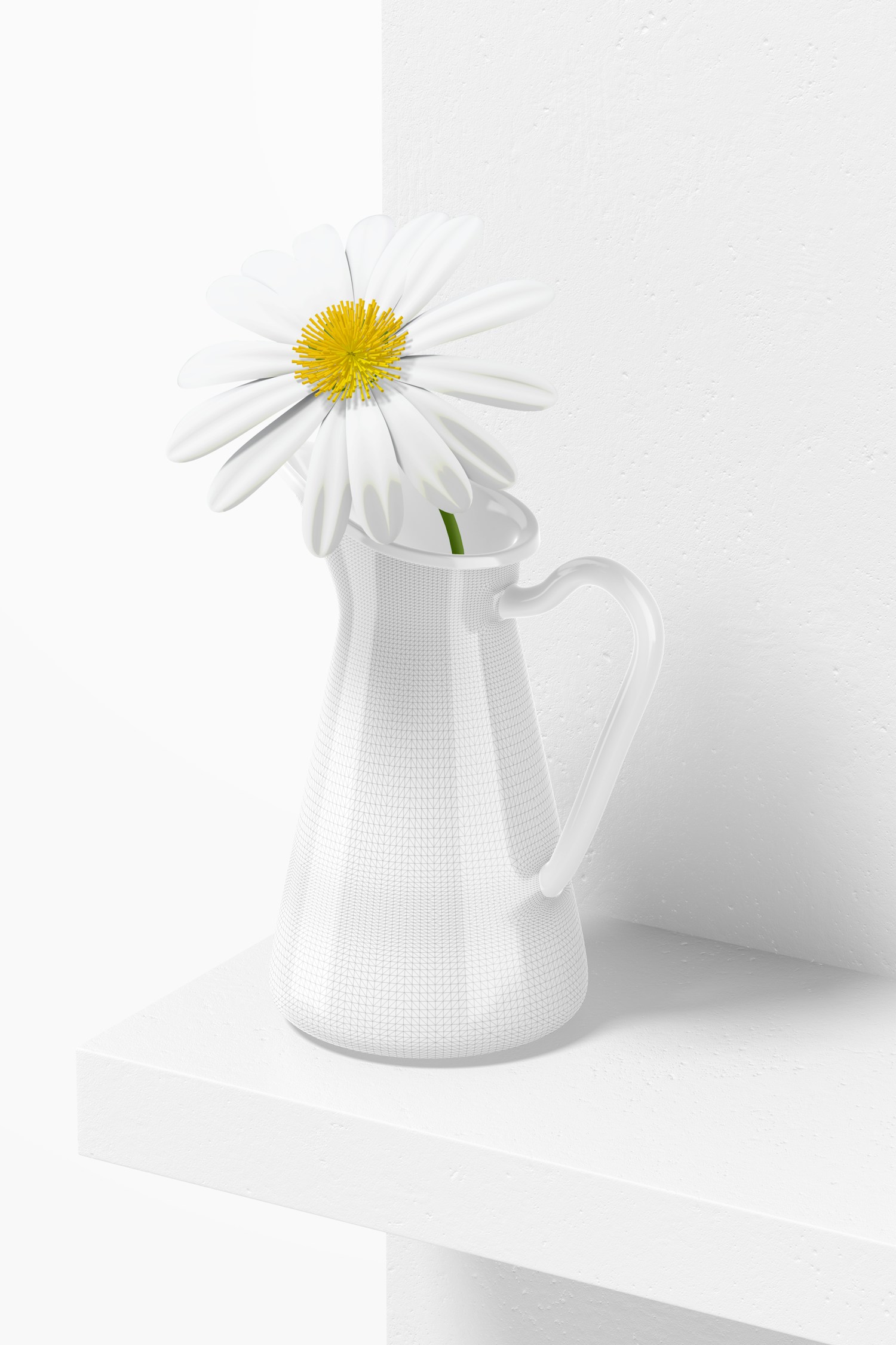 Steel Flower Vase Mockup