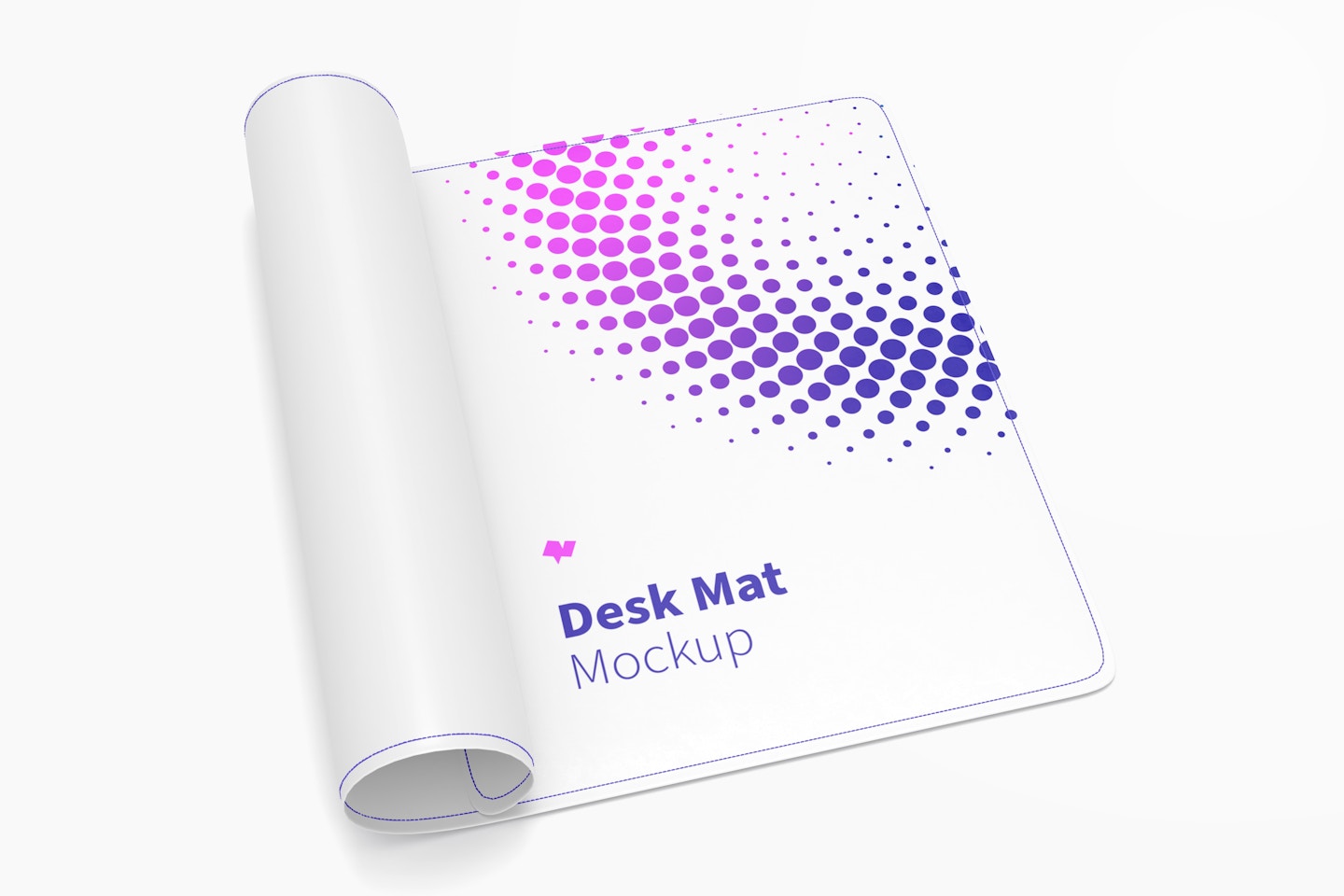 Desk Mat Mockup, Rolled-Up