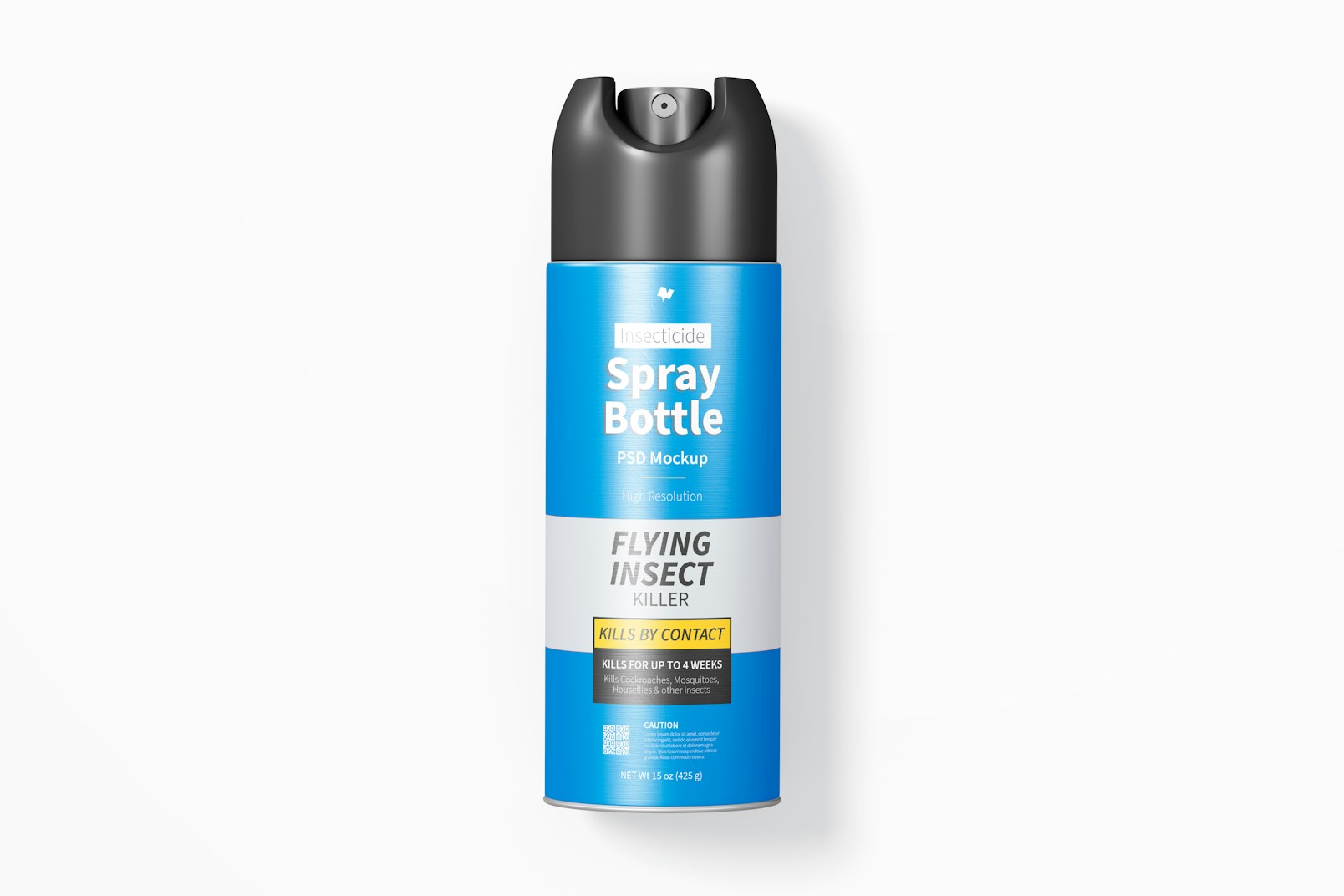 Insecticide Spray Bottle Mockup, Top View