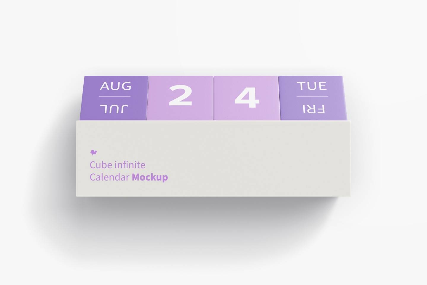 Cube Infinite Calendar Mockup, Top View