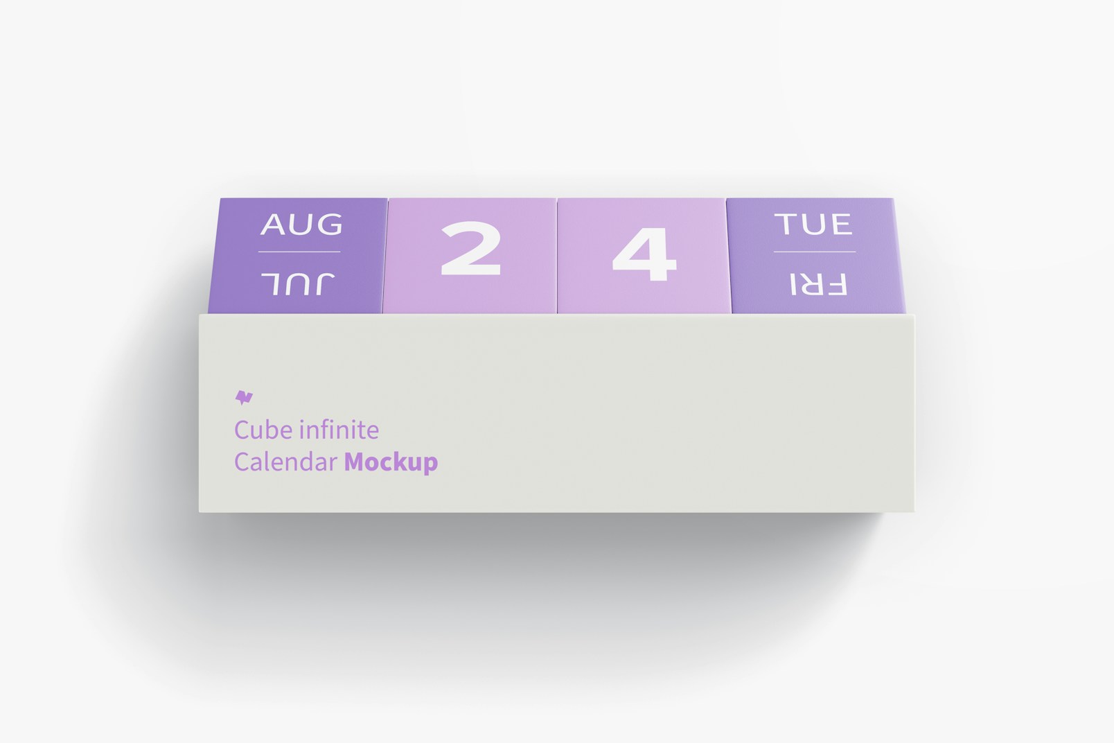 Cube Infinite Calendar Mockup, Top View