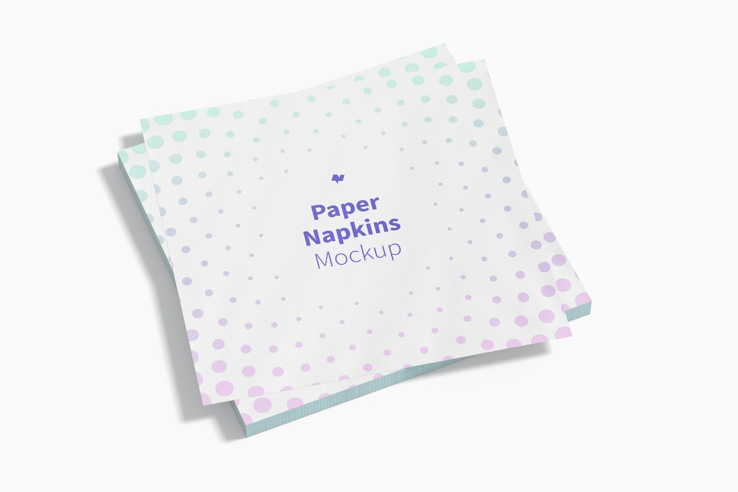 Paper Napkins Mockup, Stacked Paper Napkins Mockup, Stacked