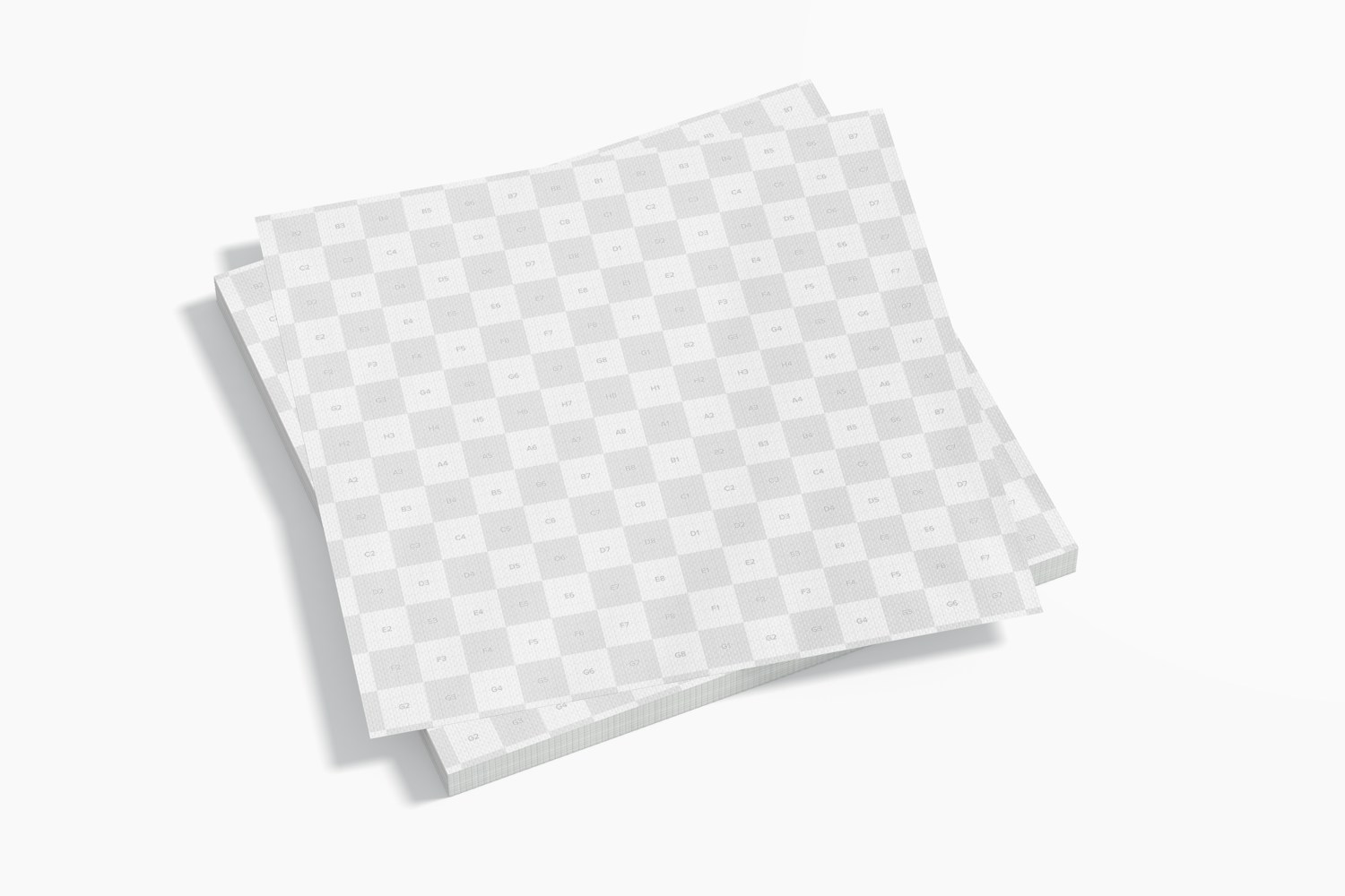Paper Napkins Mockup, Stacked Paper Napkins Mockup, Stacked