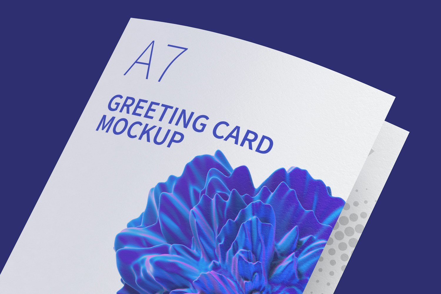 A7 Greeting Card Mockup, Closed, Left View