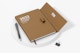 Notebook with Pen Holder Mockup, Opened