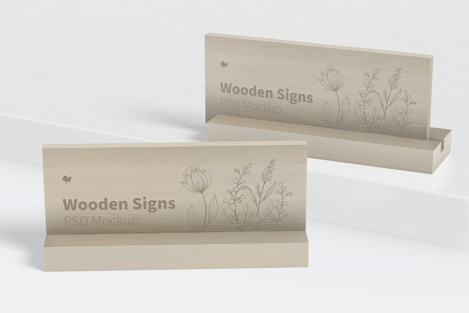 Wooden Signs Mockup