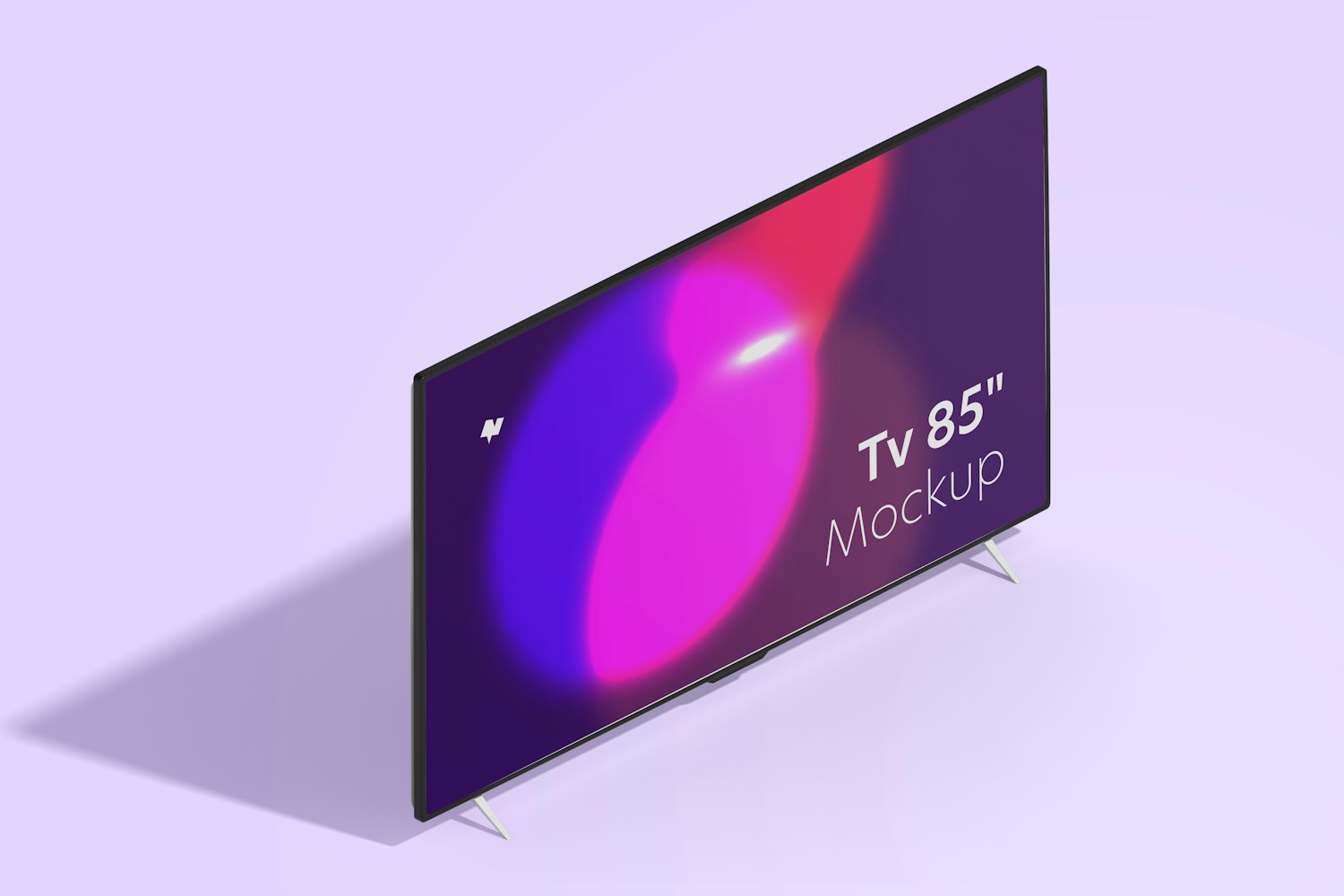 TV 85" Mockup, Right View