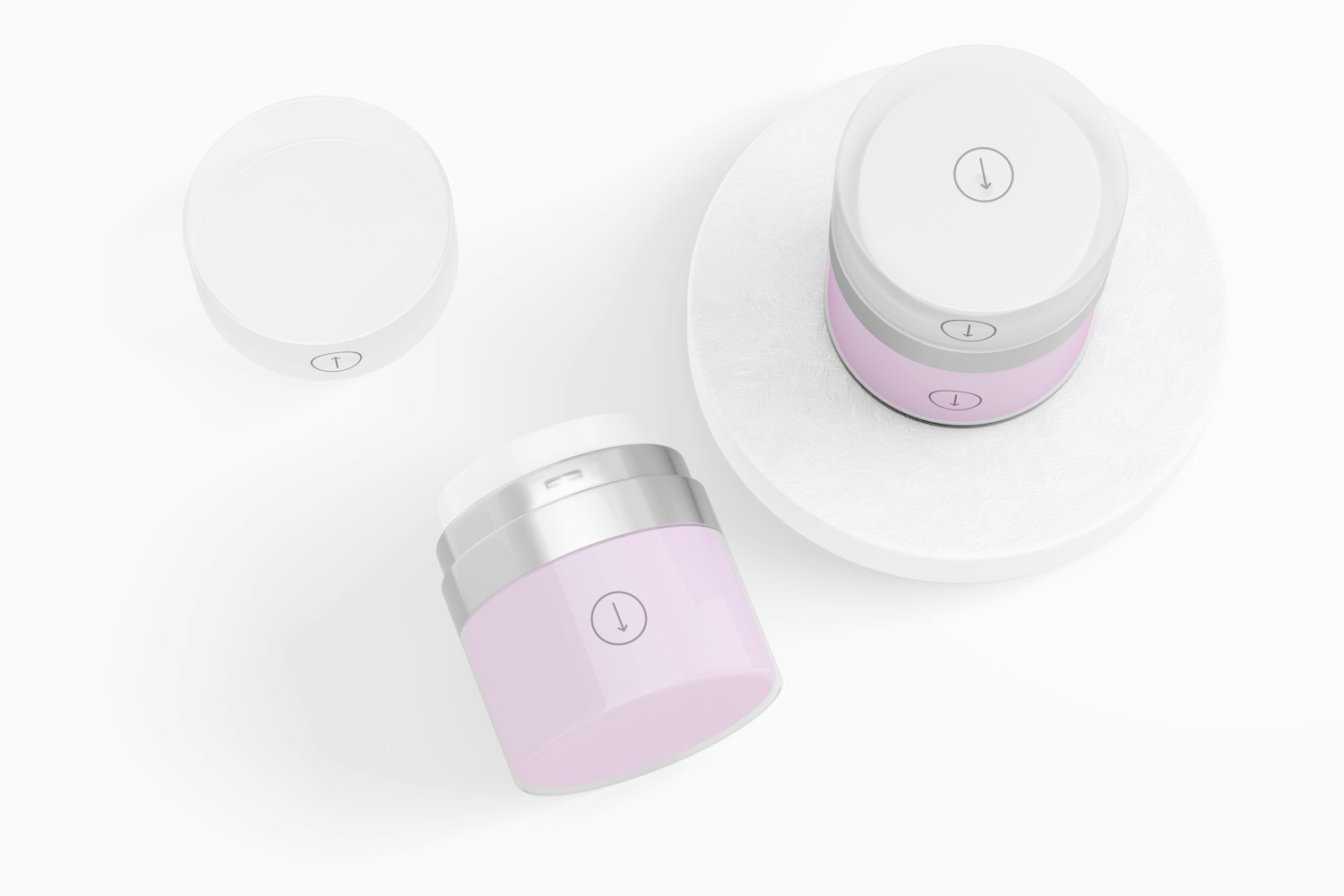 Airless Jar Mockup, Standing and Dropped