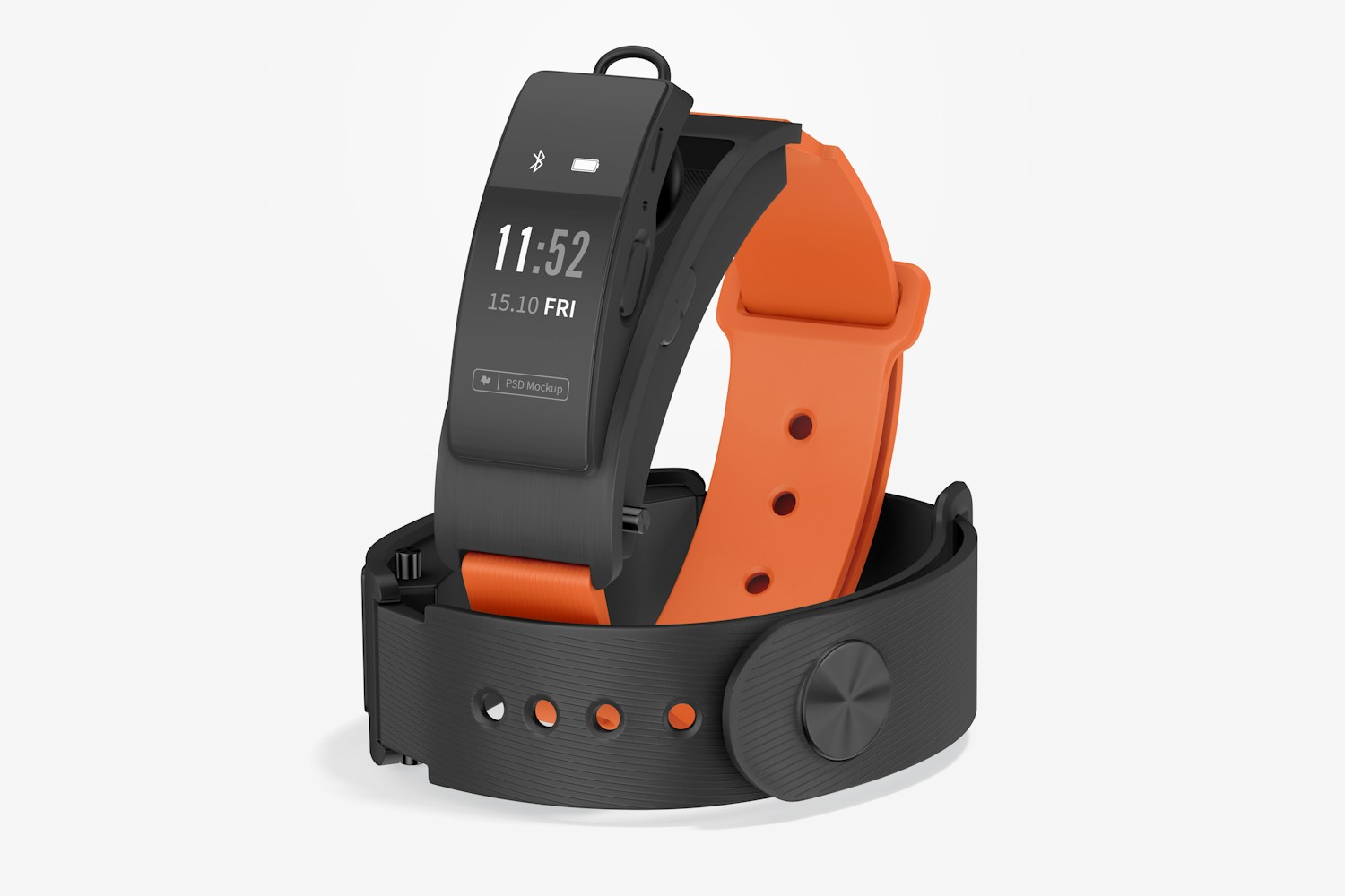 Huawei TalkBands B3 Smartwatch Mockup, Front and Back View