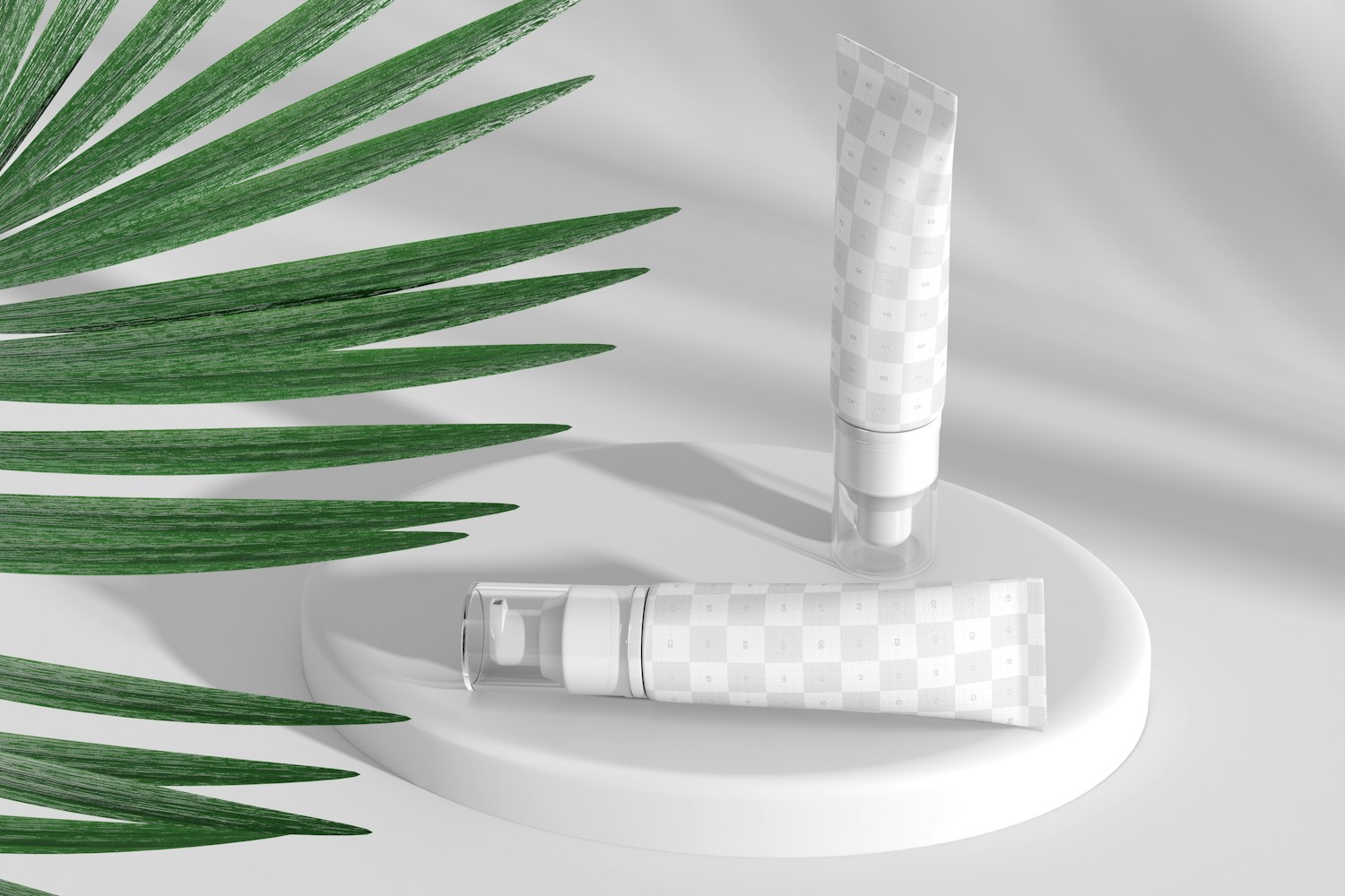 Pump Tubes Mockup, Standing and Dropped Pump Tubes Mockup, Standing and Dropped
