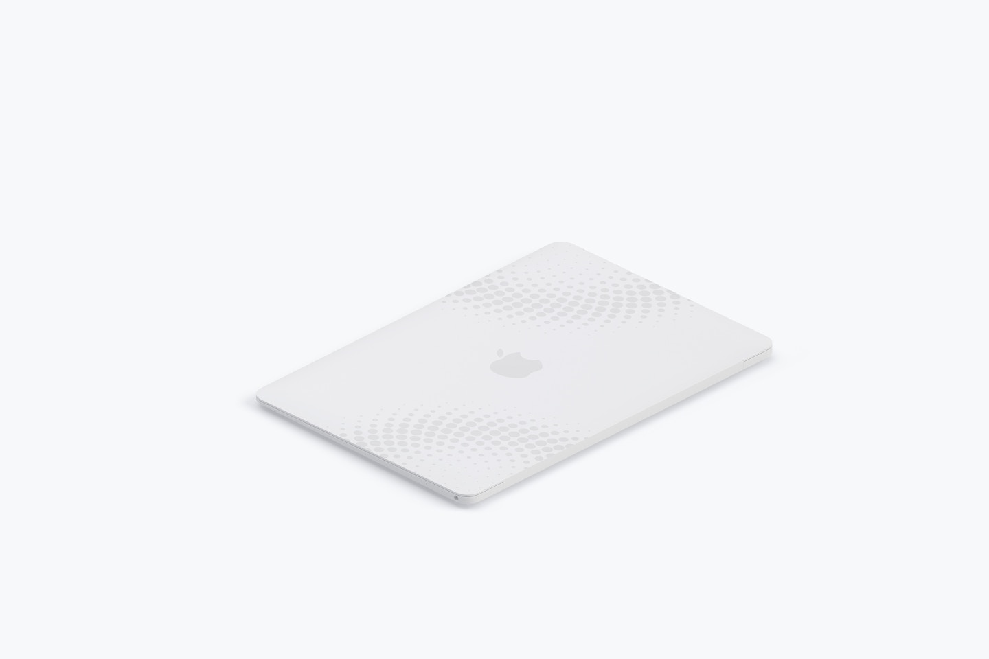 Clay MacBook Mockup, Isometric Left View 03