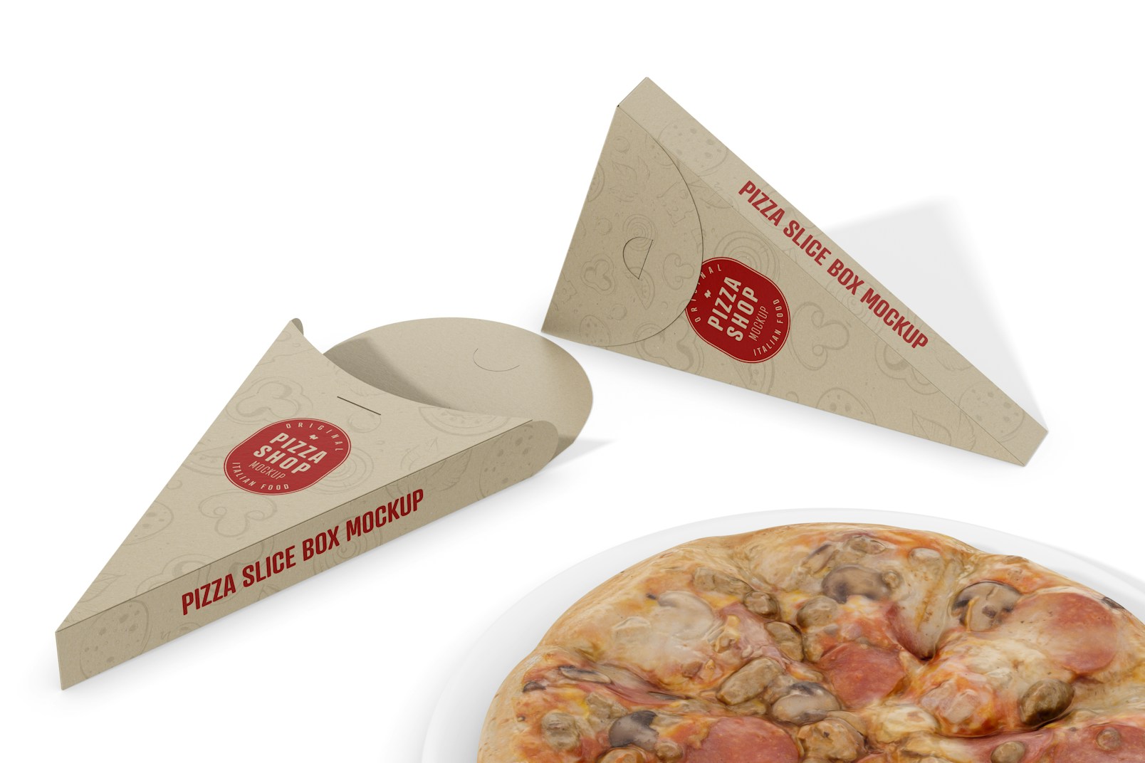 Pizza Slice Boxes Mockup