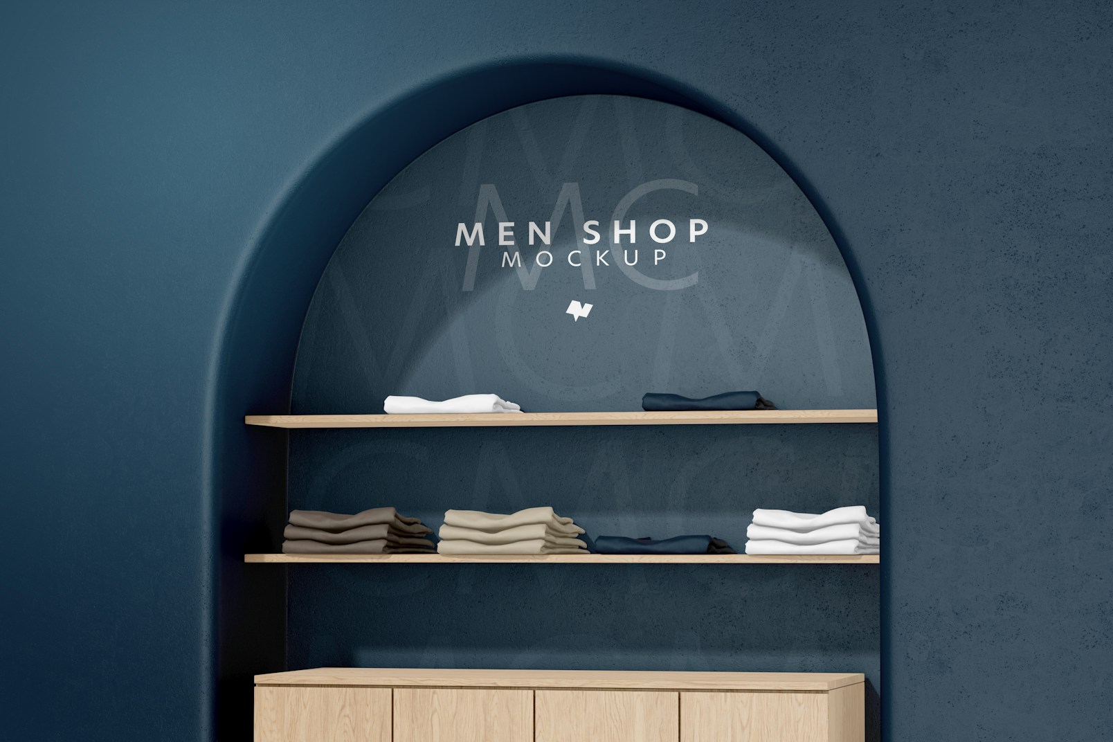 Men Clothing Shop Wall Mockup