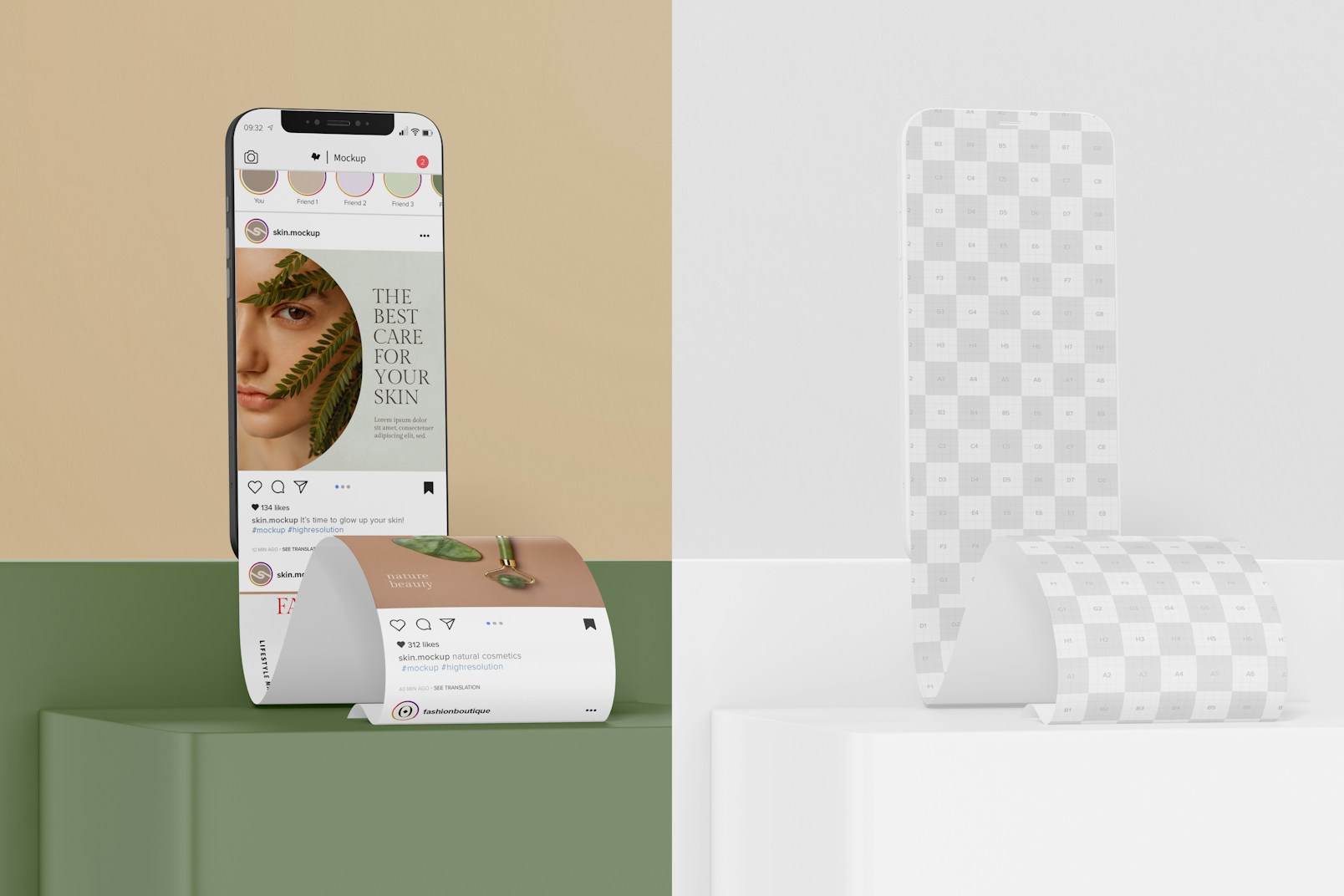Long Scroll for Smartphone Mockup, Perspective