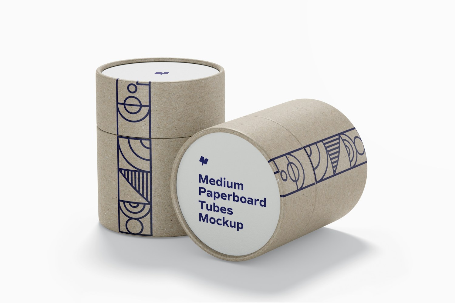 Medium Paperboard Tubes Mockup Medium Paperboard Tubes Mockup