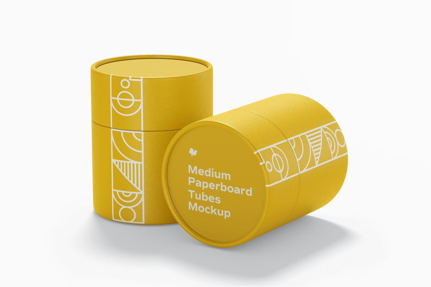 Medium Paperboard Tubes Mockup Medium Paperboard Tubes Mockup