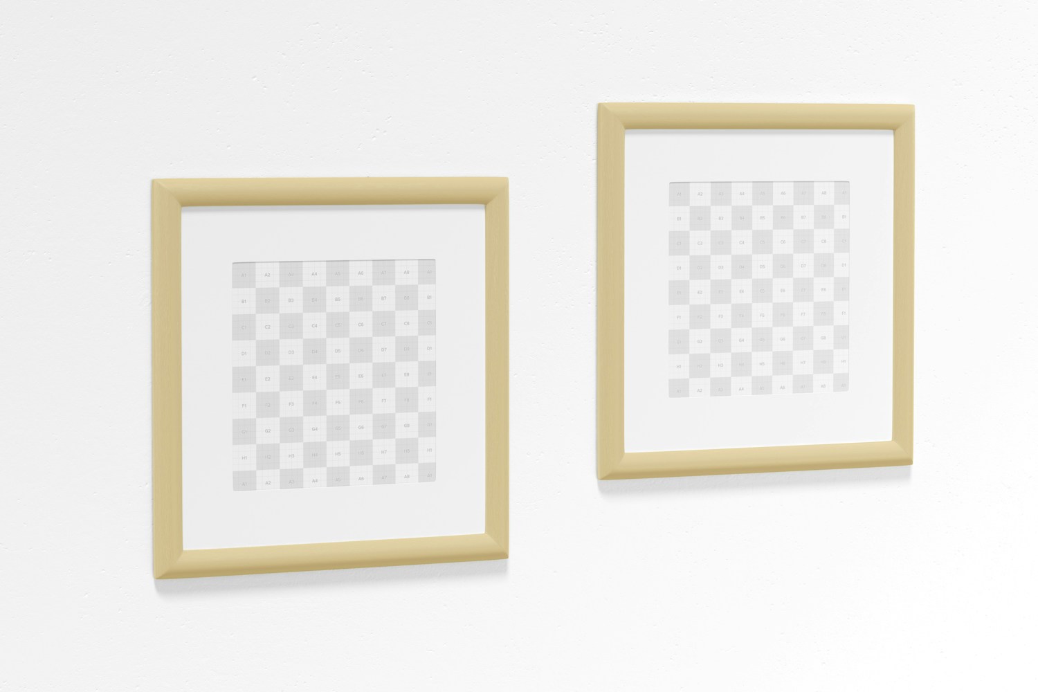 1:1 Square Frames Mockup, Left View
