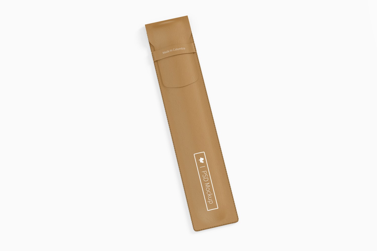 Leather Case for Apple Pencil Mockup, Top View Leather Case for Apple Pencil Mockup, Top View