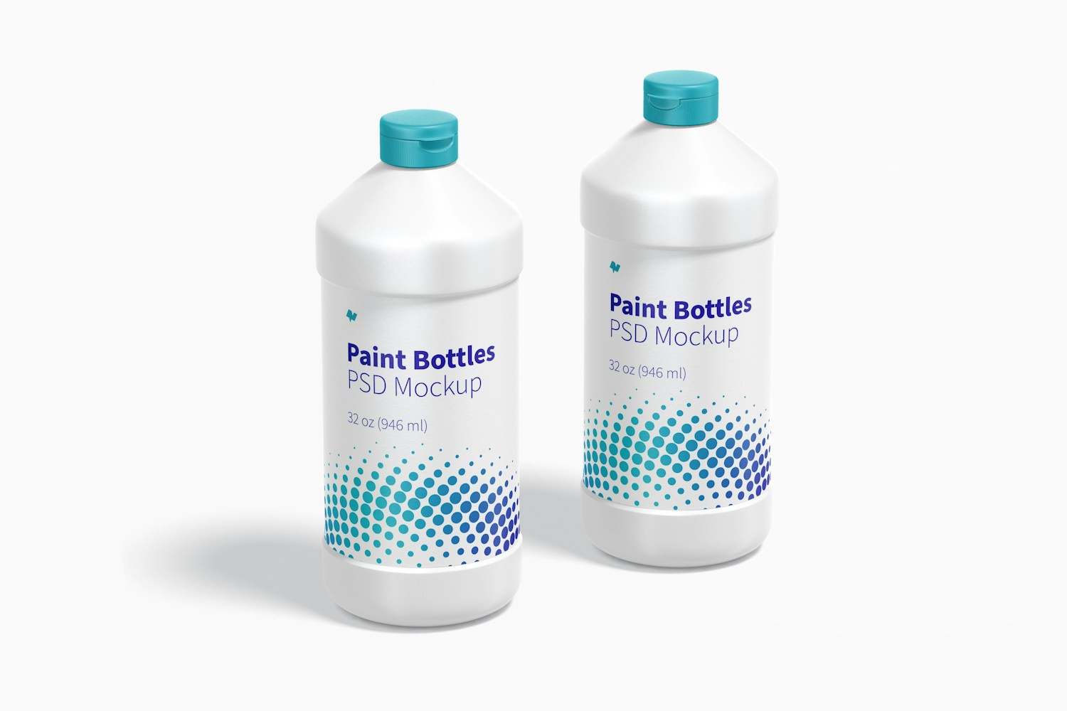 32 oz Paint Bottles Mockup 32 oz Paint Bottles Mockup