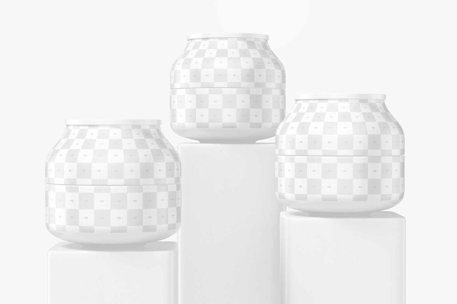 Luxury Plastic Jars Mockup
