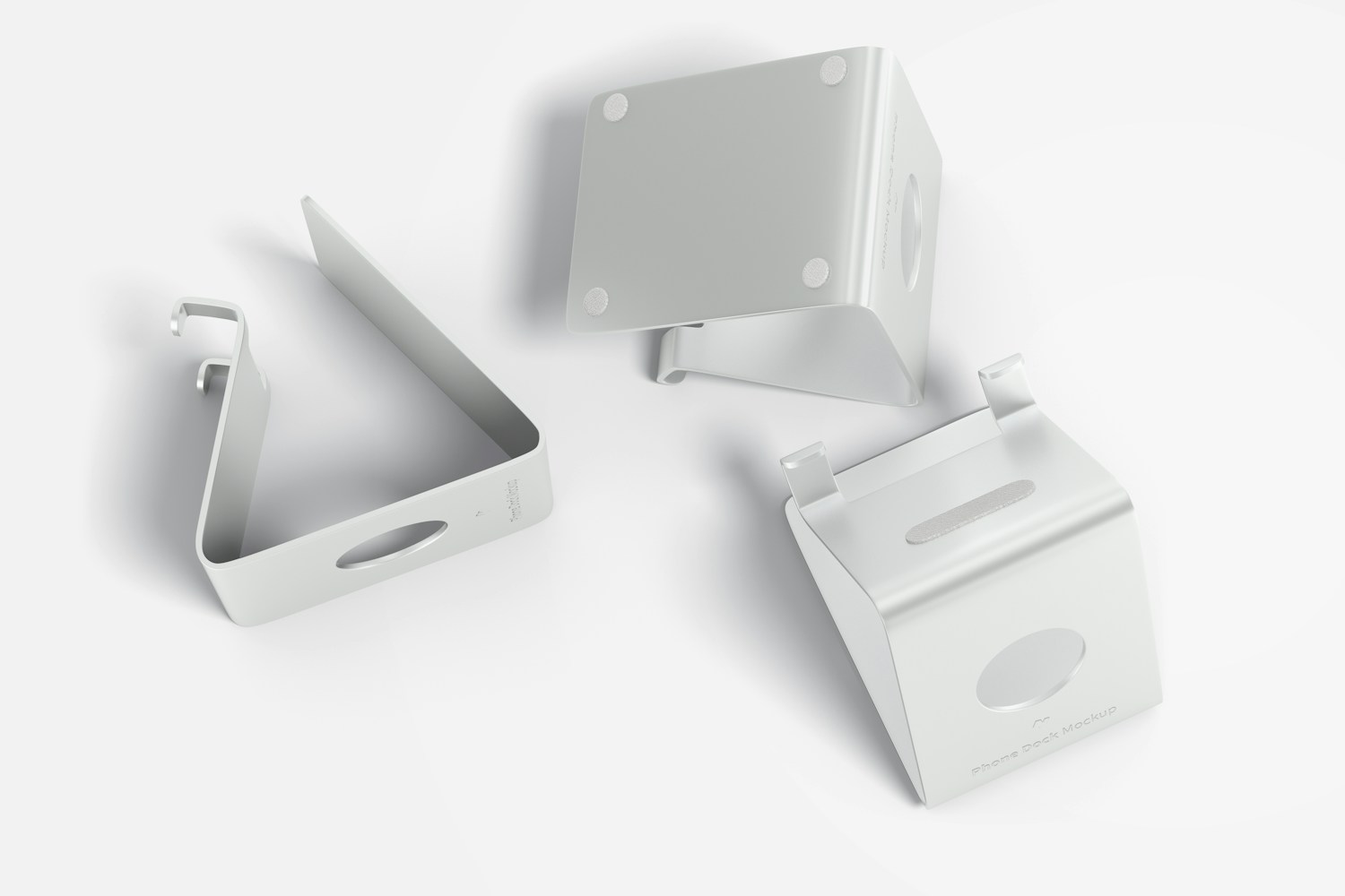 Phone Docks Mockup, Top View Phone Docks Mockup, Top View