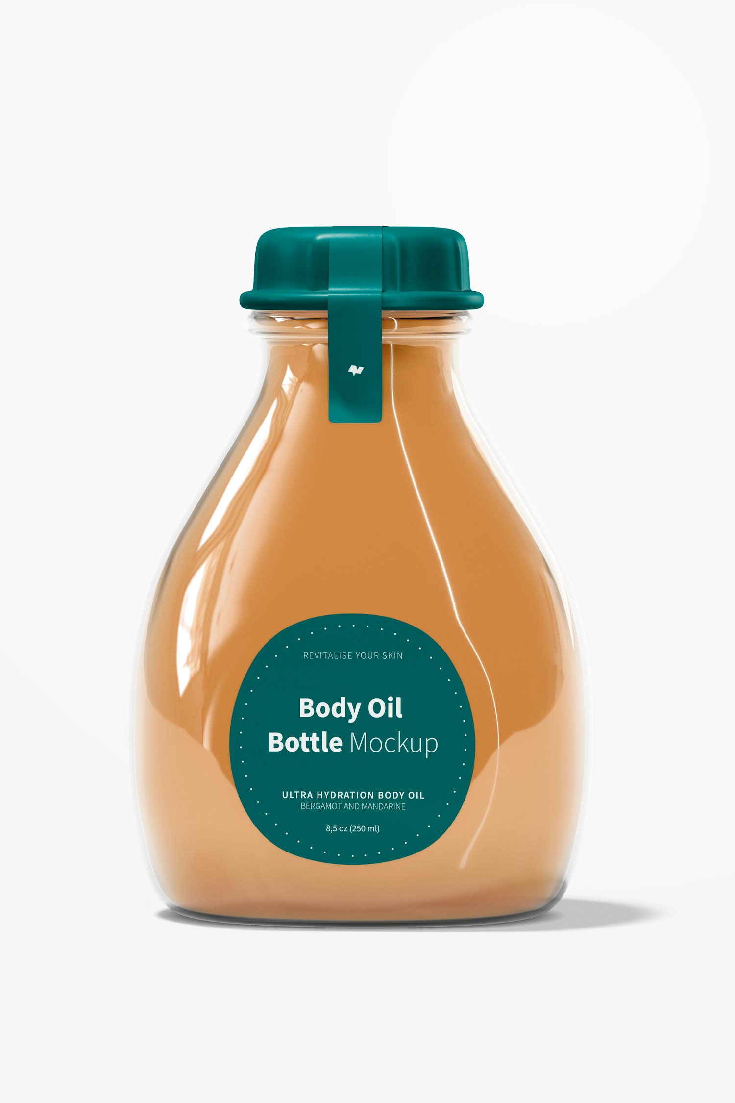 Body Oil Bottle Mockup, Front View