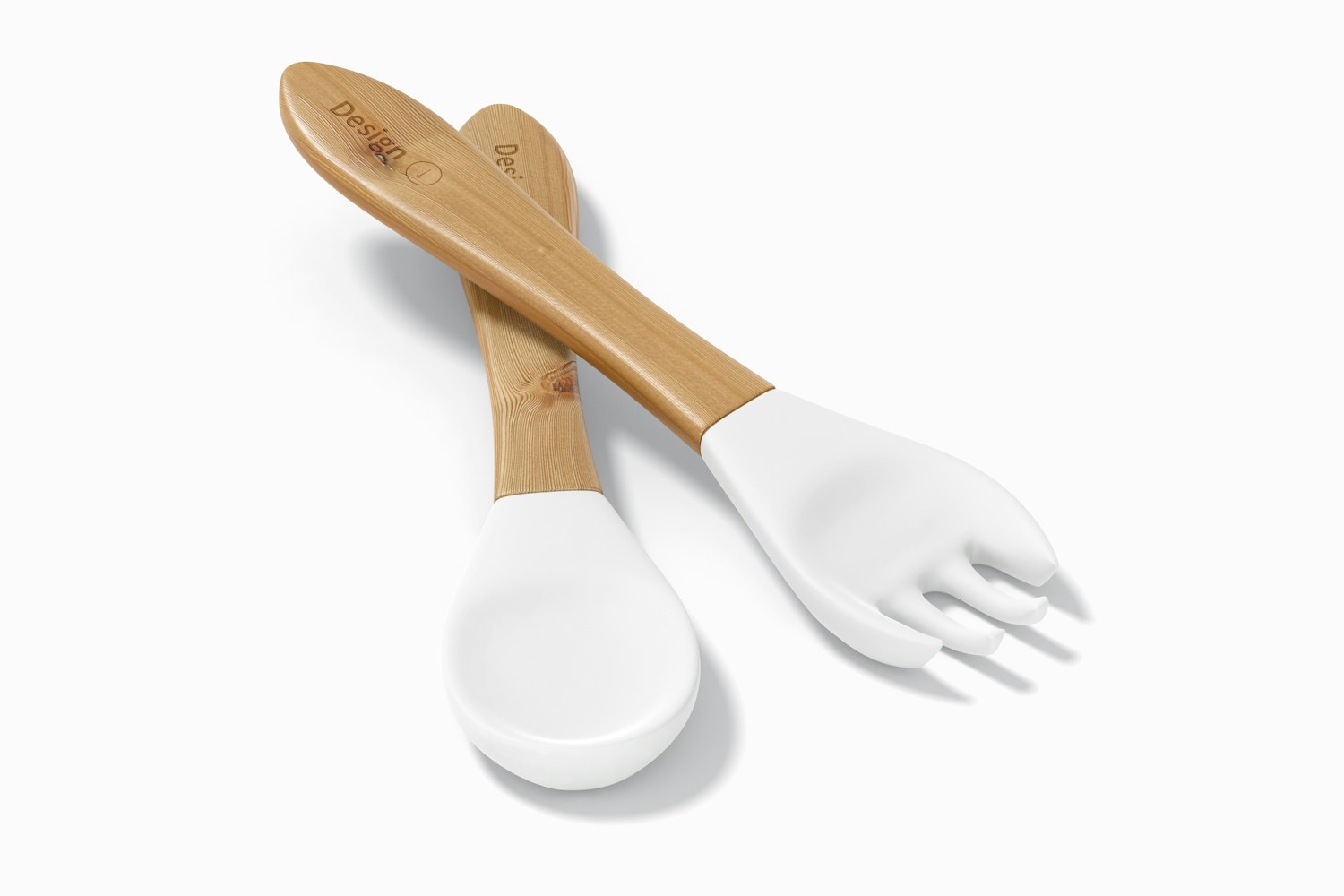 Wooden Spoon and Fork Mockup, Right View