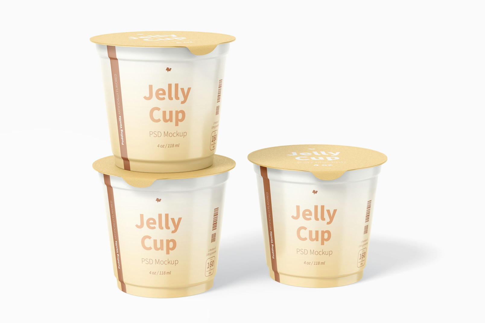 4 Oz Jelly Cups Mockup