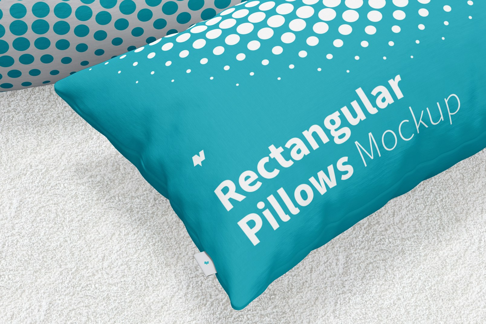 Rectangular Pillows Mockup, Close-Up