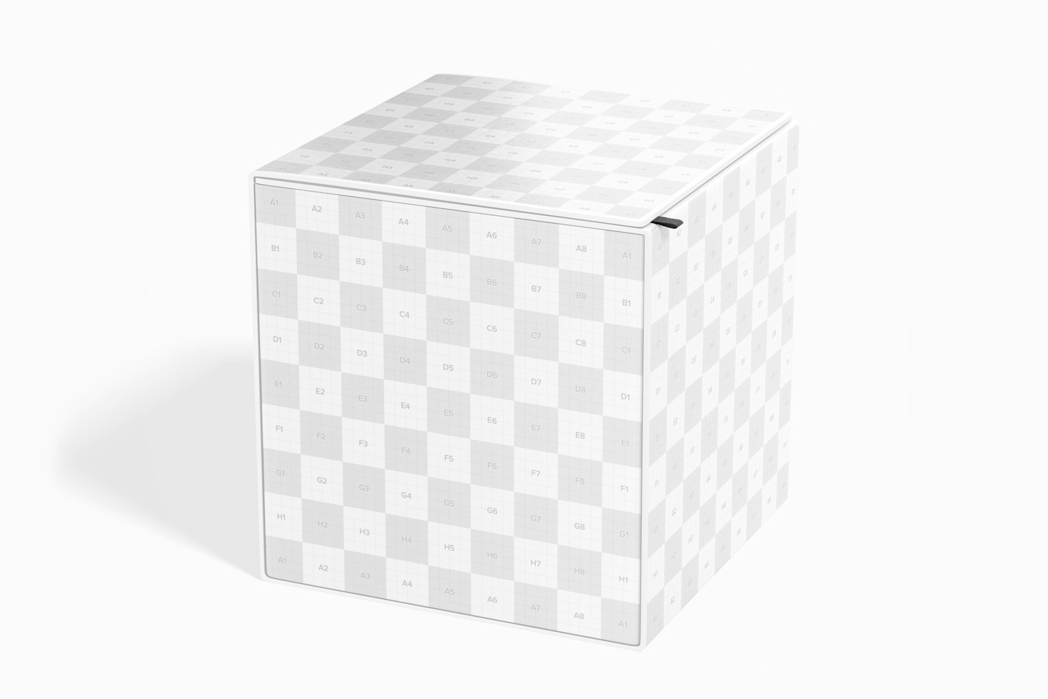 Square Magnetic Box Mockup, Side View