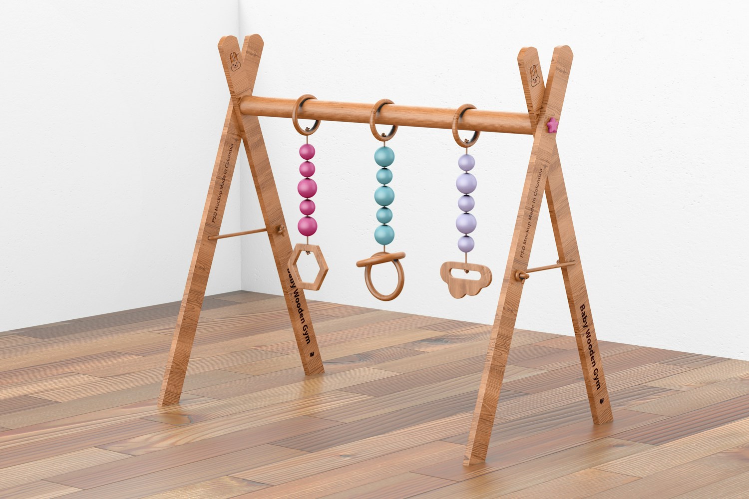 Baby Wooden Gym Mockup, Right View