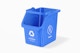 Stackable Recycling Bin Mockup, Right View