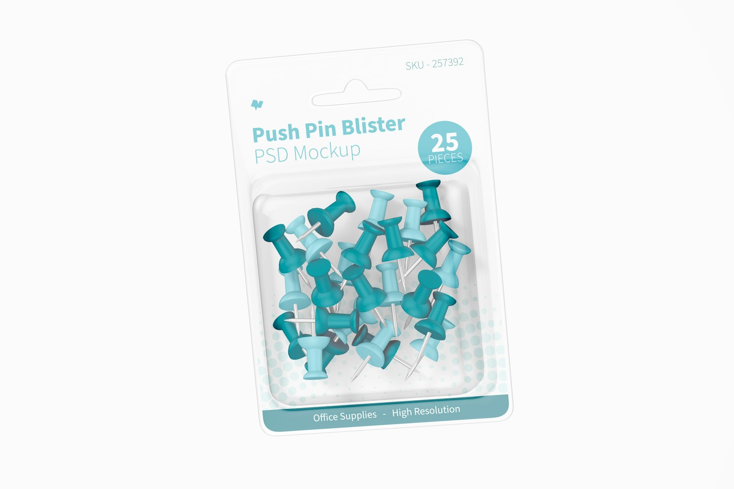 Push Pin Blister Mockup