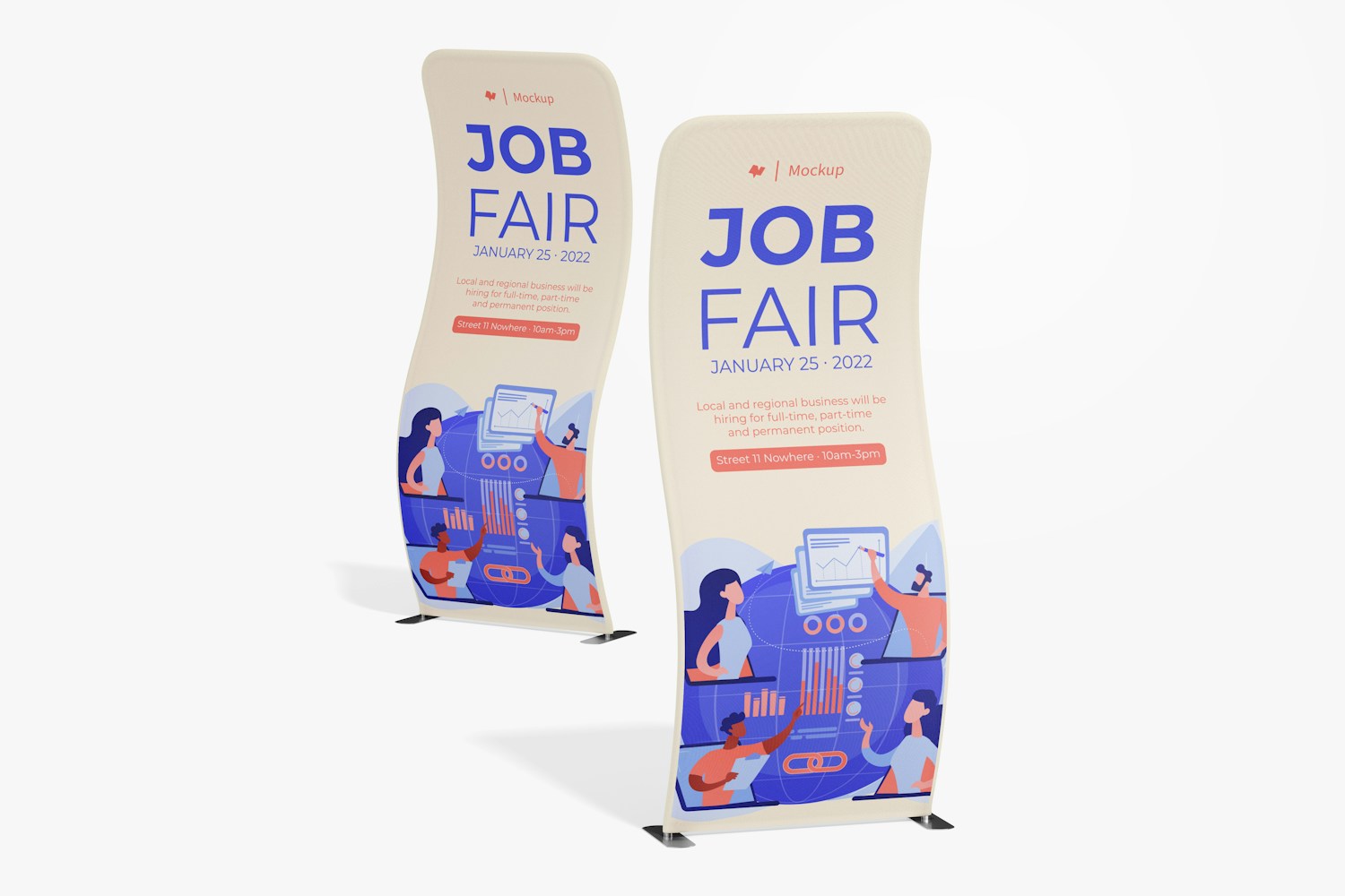 Fabric Banner Stands Mockup