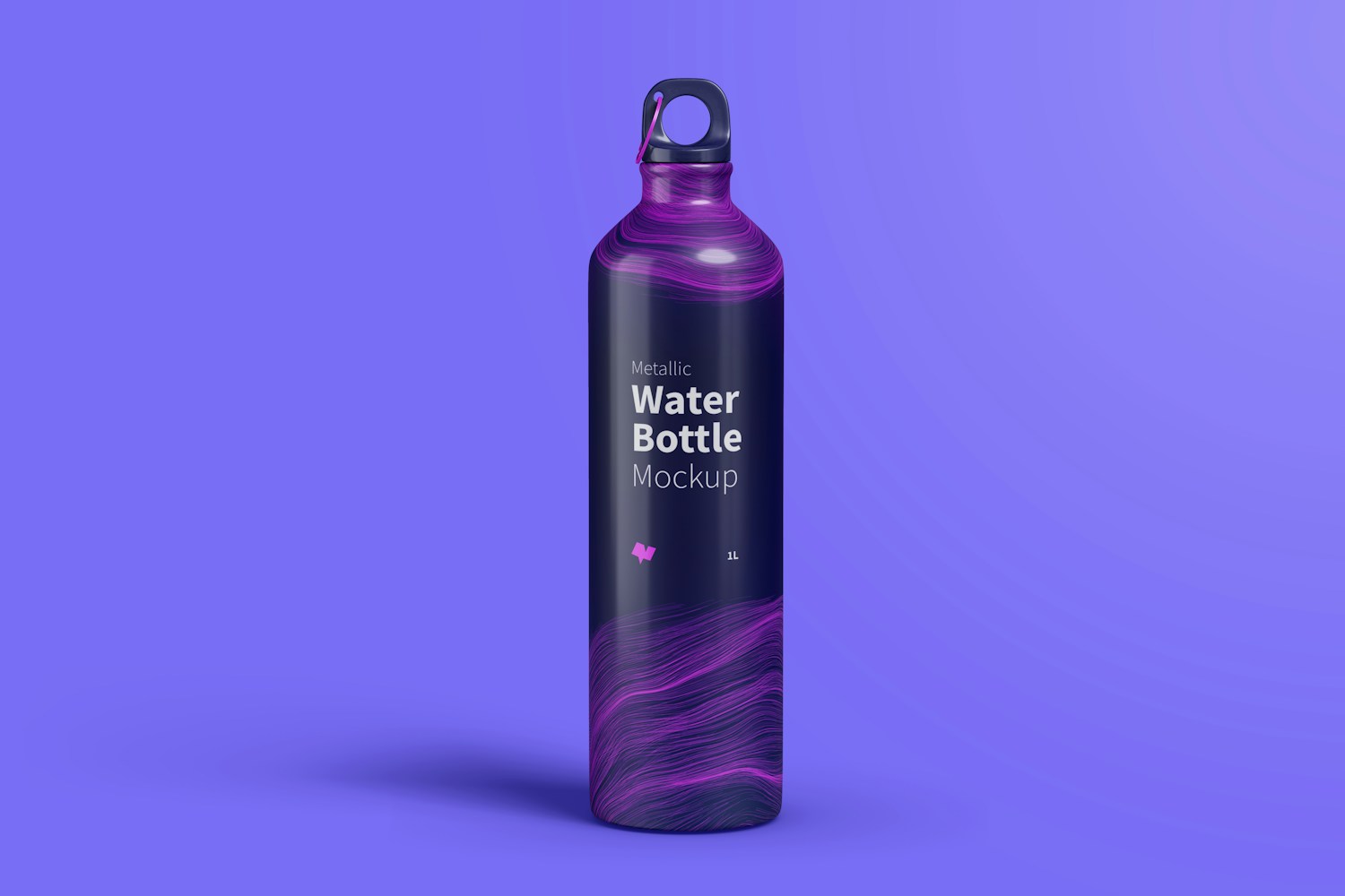 Maqueta de Botella de Agua Metálica