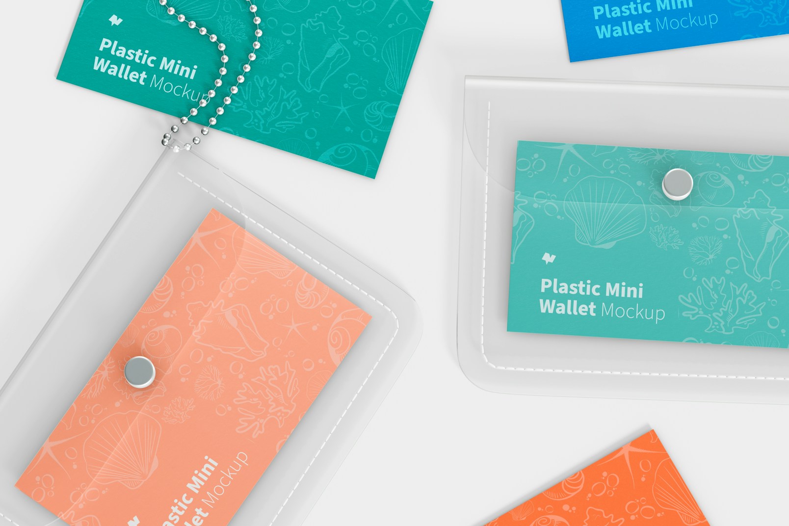 Women Plastic Mini Wallet Mockup, Close Up