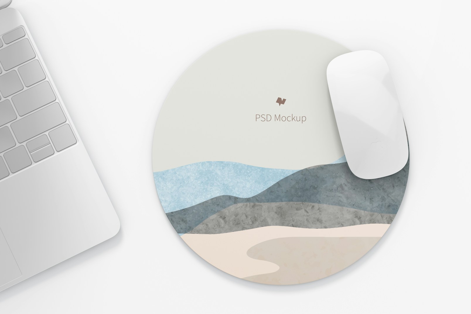Round Silicone Mouse Pad Mockup