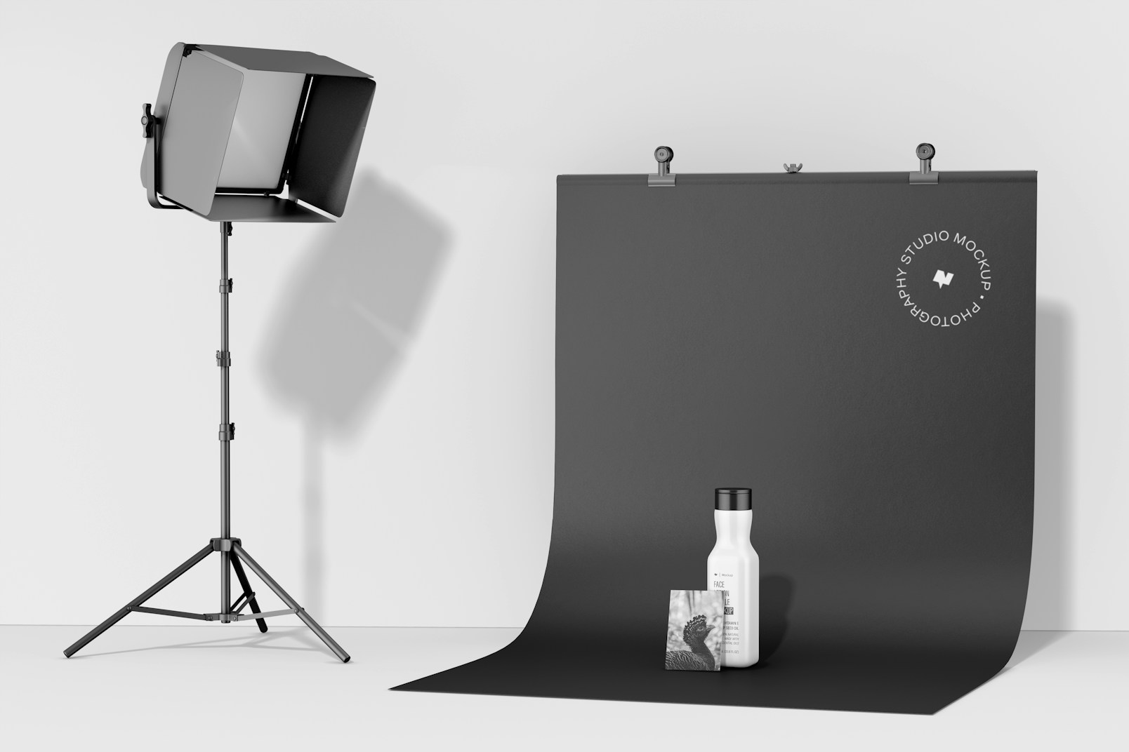 Photography Elements with Poster Mockup, on Surface