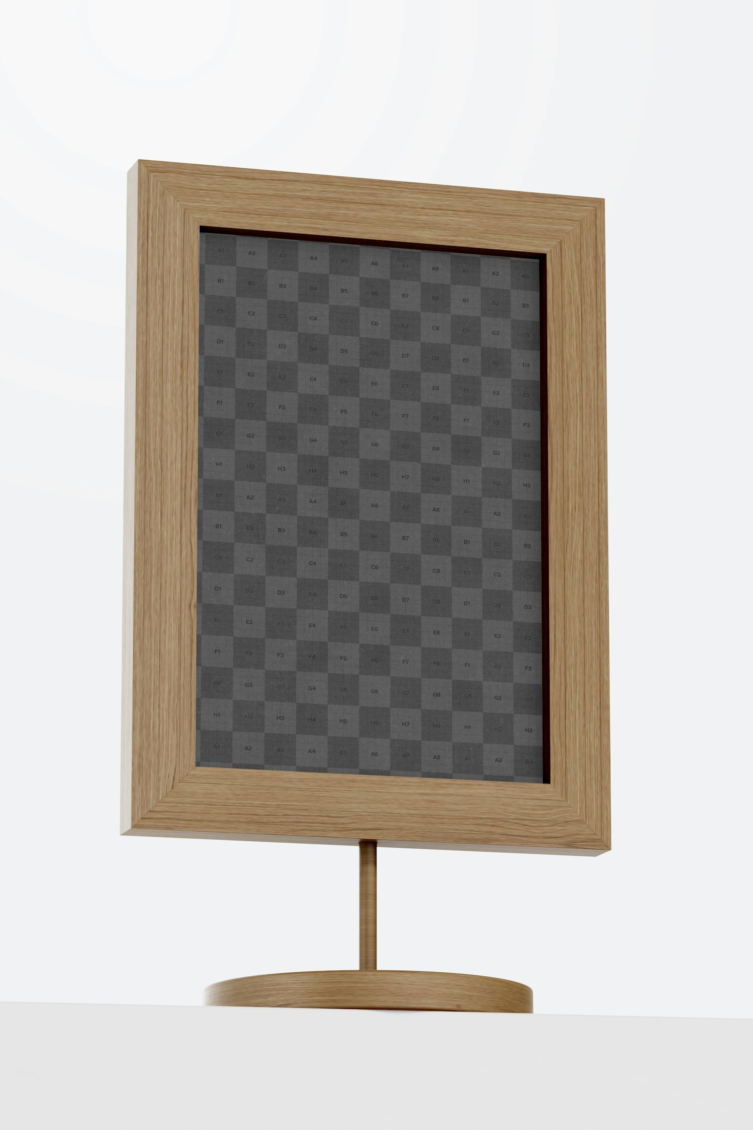 Table Board Sign Mockup, Low Angle View