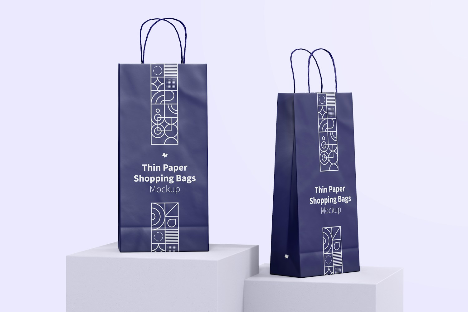 Thin Paper Shopping Bags Mockup