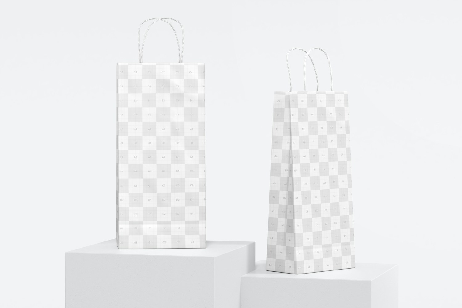 Thin Paper Shopping Bags Mockup