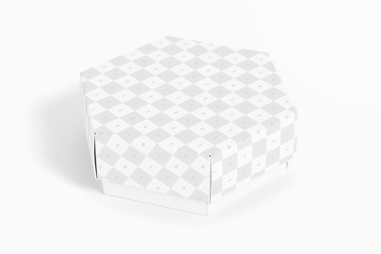 Hexagonal Box Mockup, Perspective