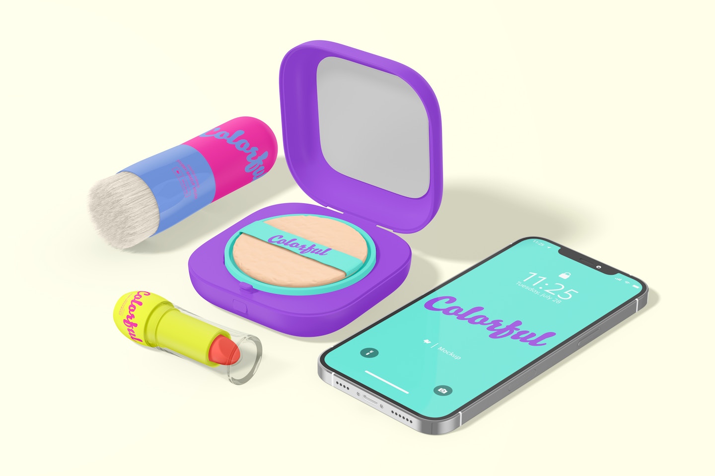 Makeup and Devices Mockup