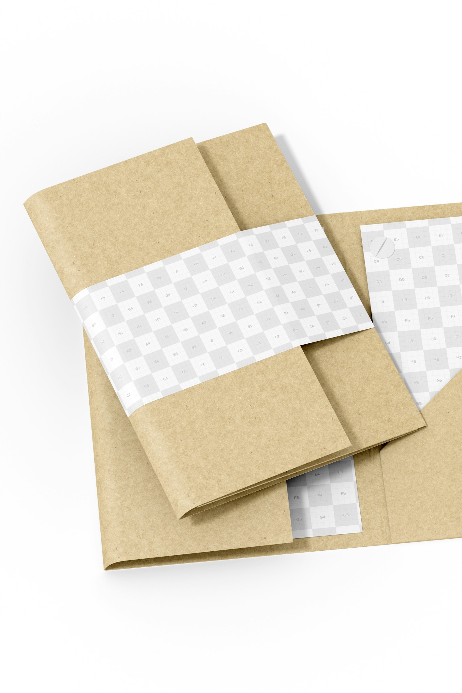 Double Invitation Cards Mockup, Left View