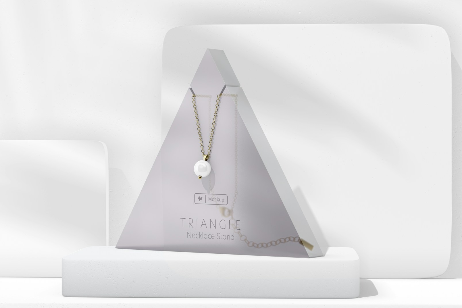 Triangle Necklace Display Stand Mockup