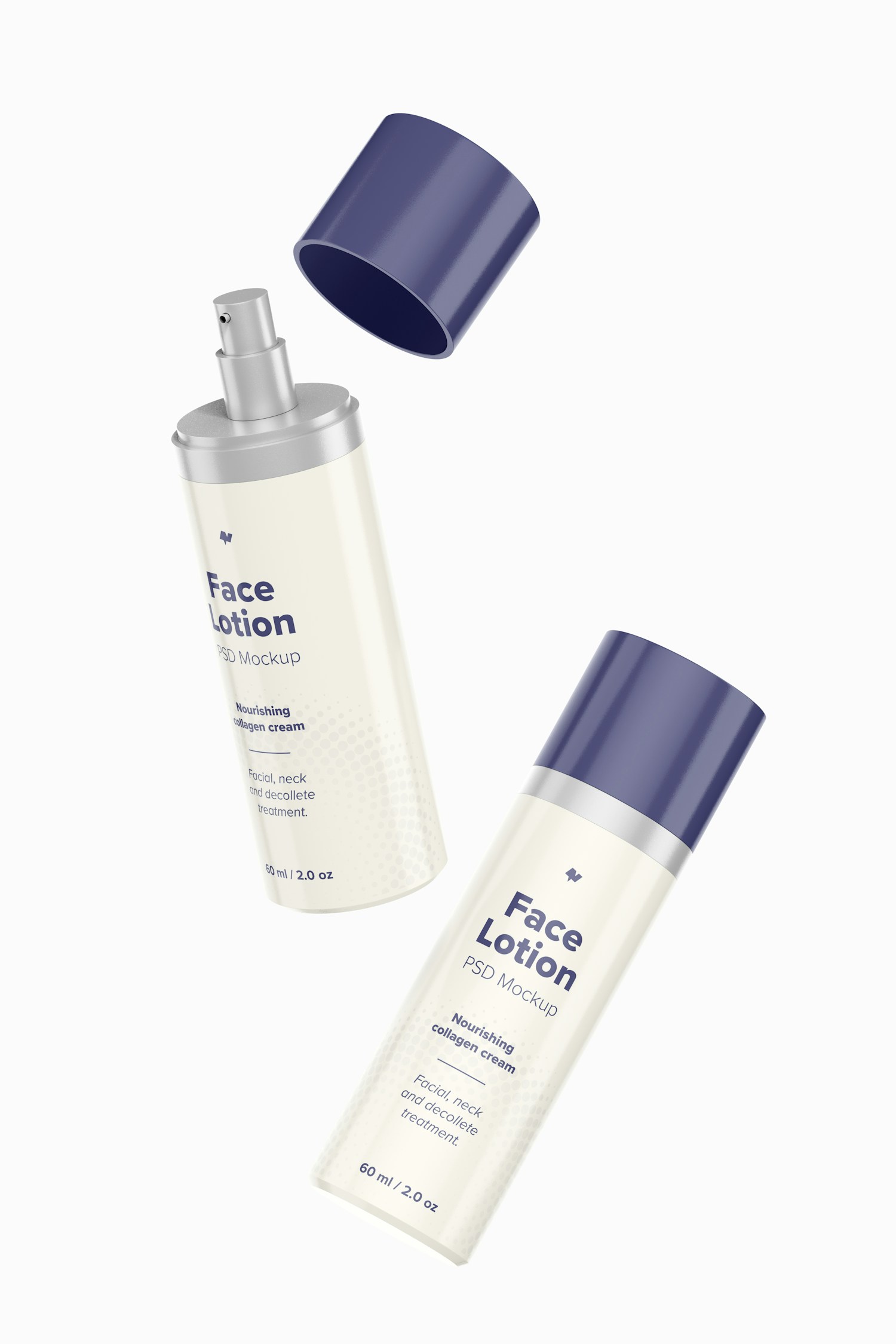 Face Lotion Mockup, Falling Face Lotion Mockup, Falling
