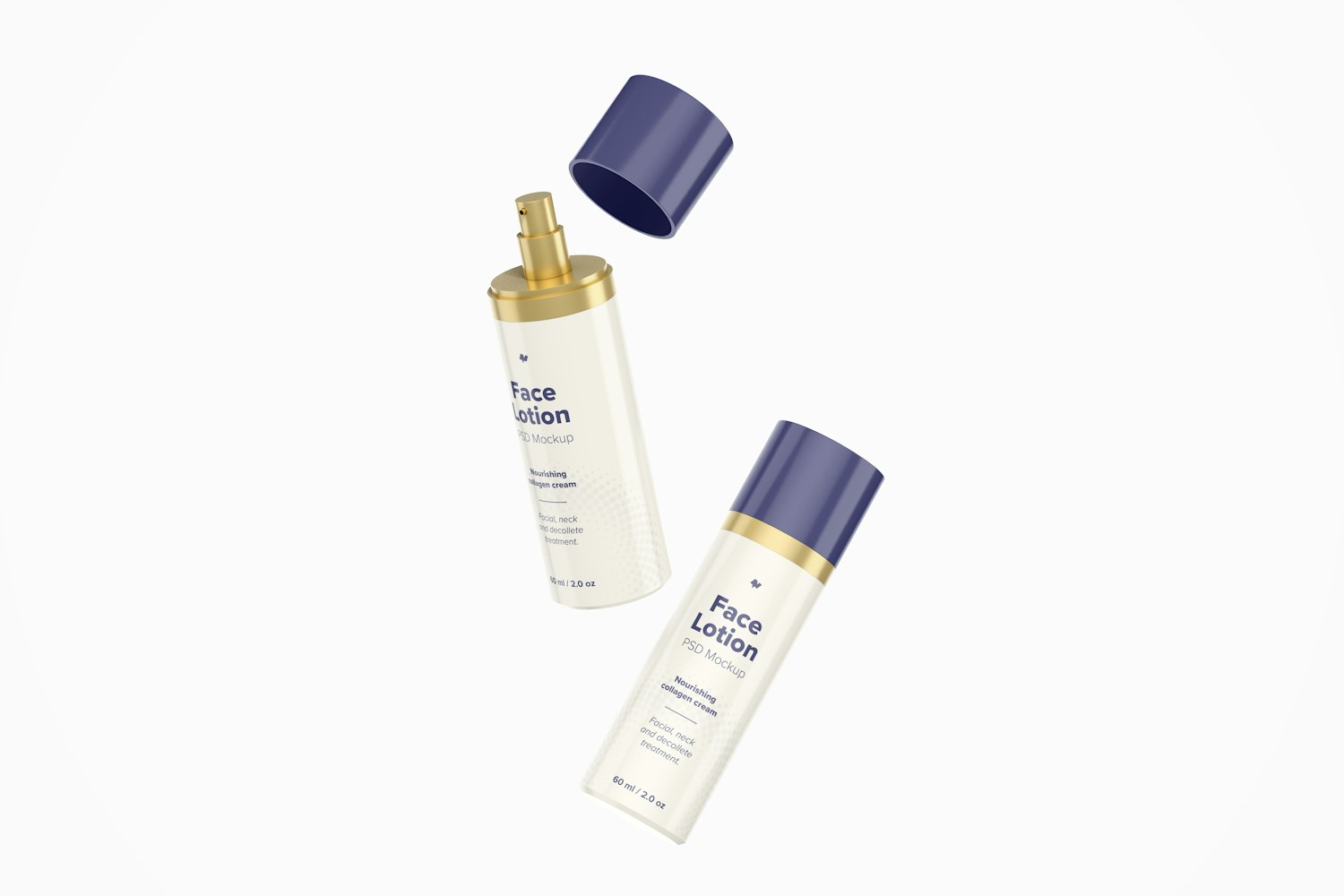 Face Lotion Mockup, Falling Face Lotion Mockup, Falling